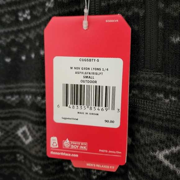 THE NORTH FACE - GRDN LYONS 1/4 ZIP - GREY - SMALL - Picture 3 of 4